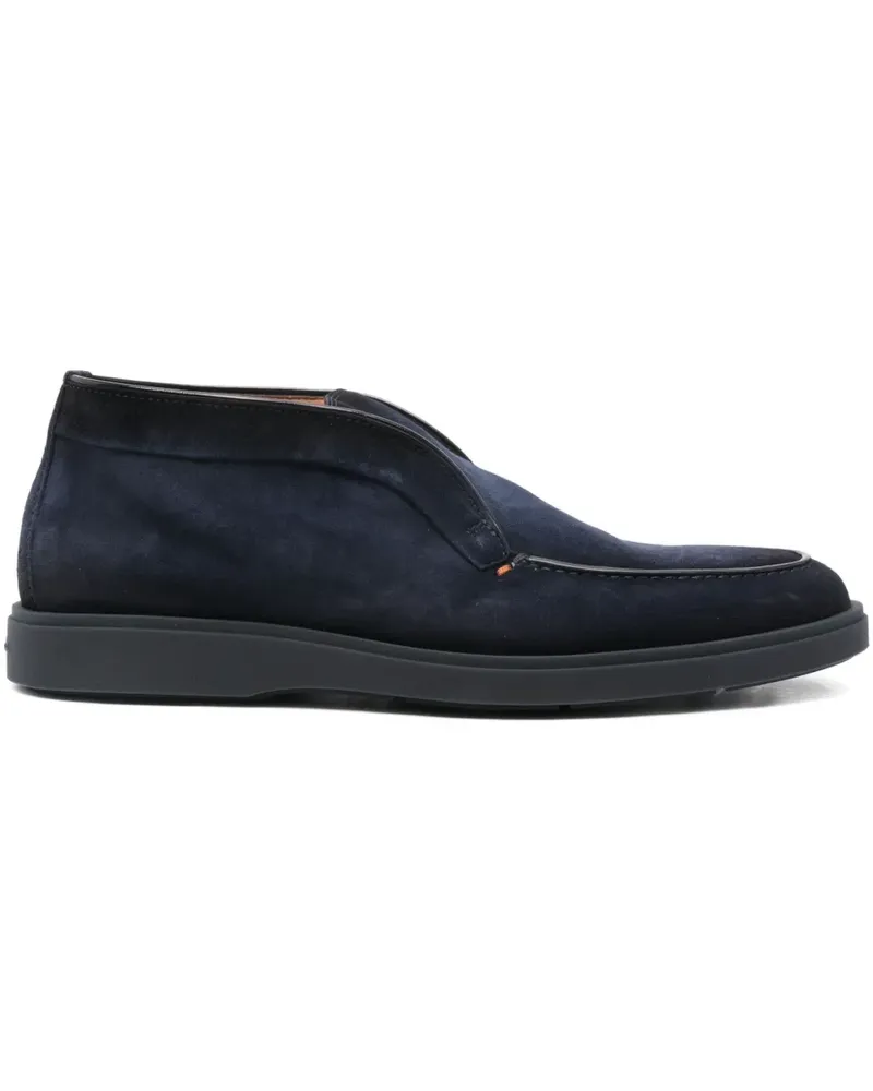 Santoni Loafer aus Wildleder - Blau Blau