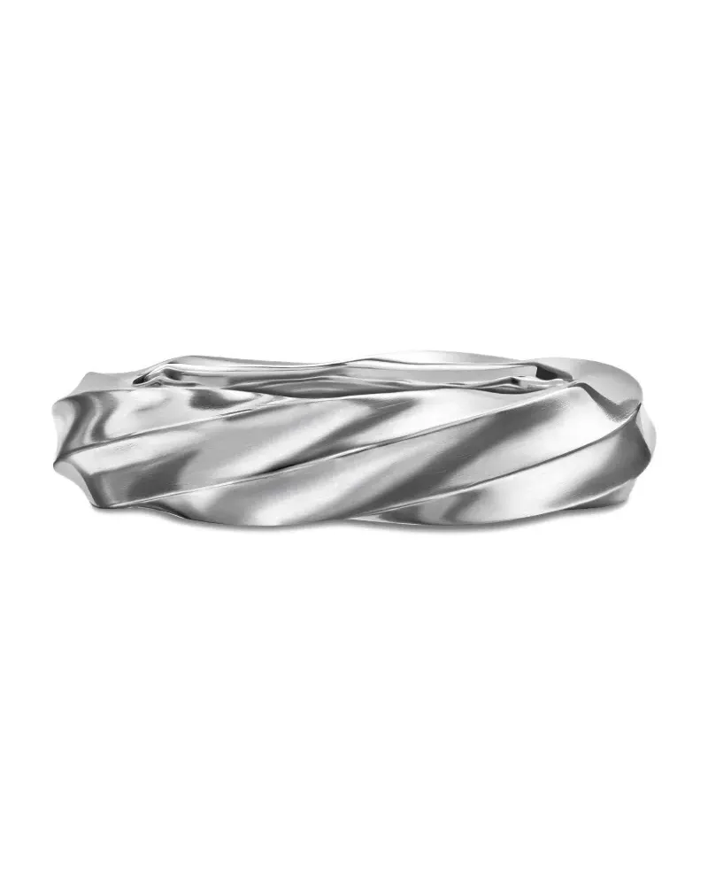 David Yurman Cable Edge Ring mit Diamanten - Silber Silber