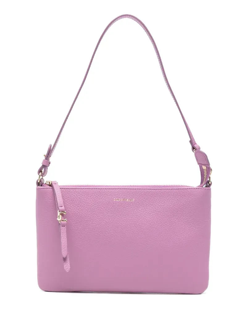 Coccinelle C-Easy pebbled-leather clutch bag - Violett Violett