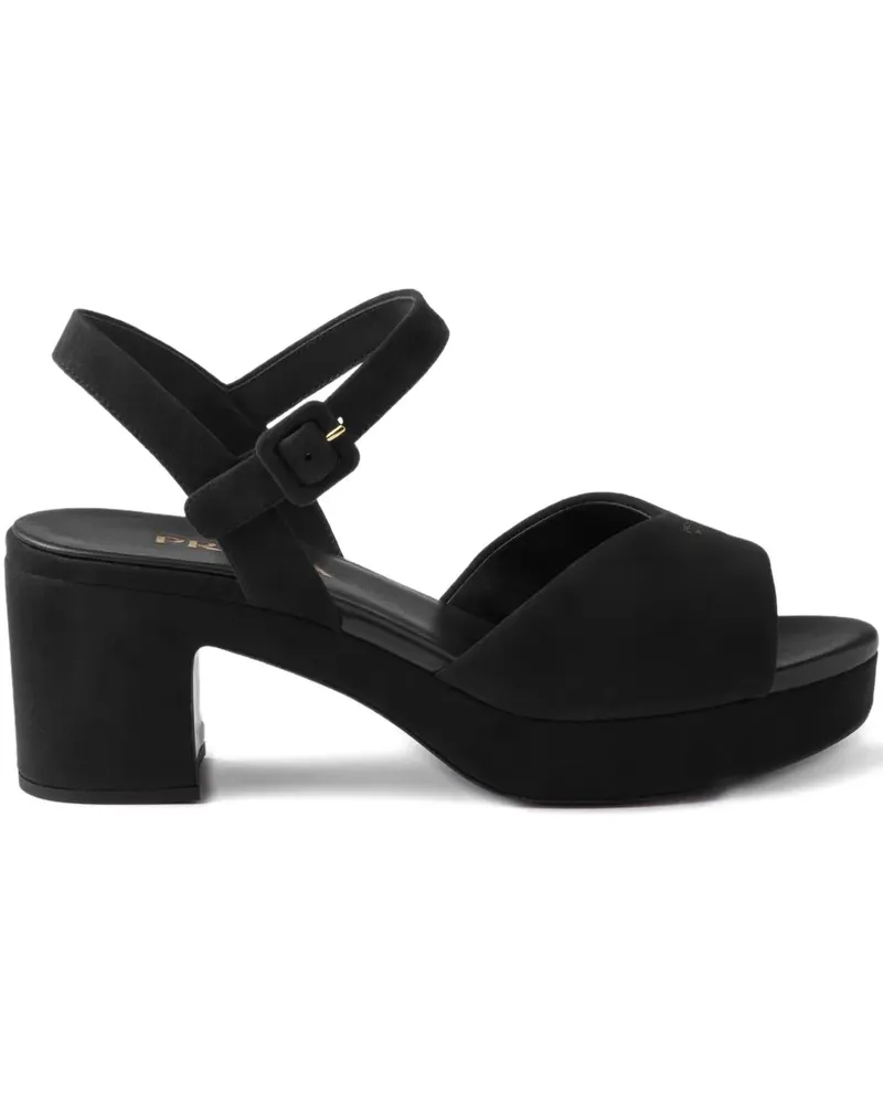 Prada Wattierte Sandalen 65mm - Schwarz Schwarz