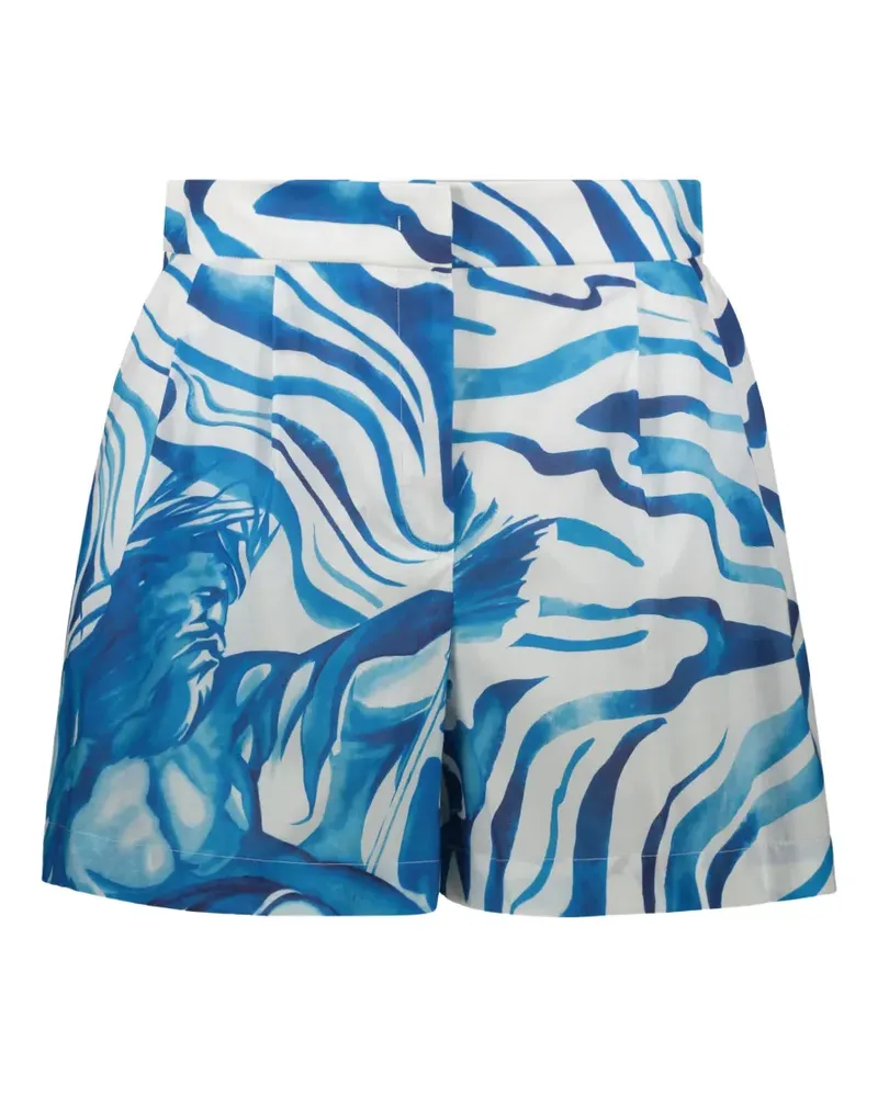 Alberta Ferretti Lockere Shorts mit künstlerischem Print - Blau Blau