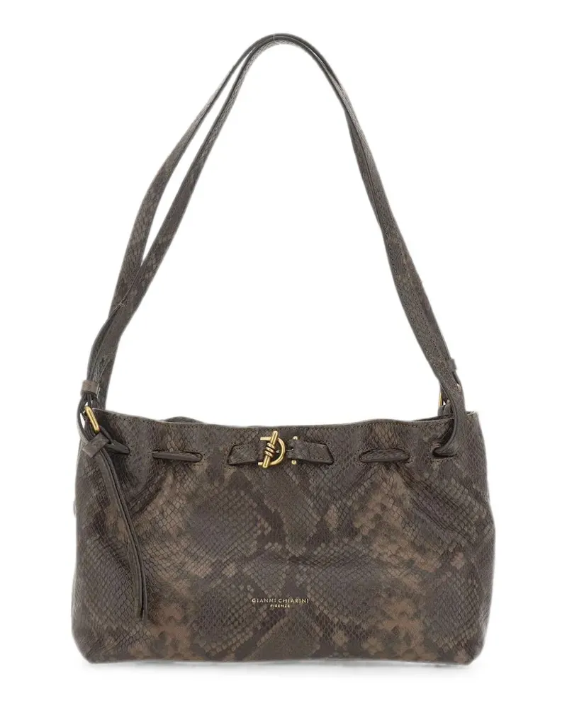 Gianni Chiarini Mimi snakeskin-effect shoulder bag - Braun Braun