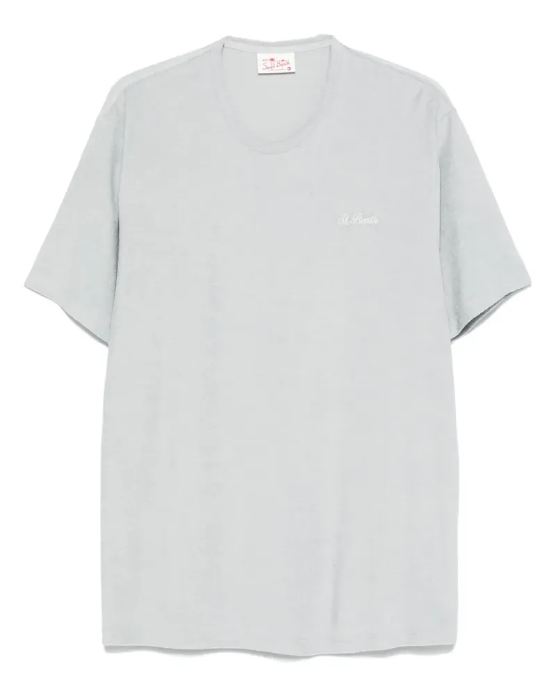 MC2 Saint Barth T-Shirt mit Logo-Stickerei - Blau Blau