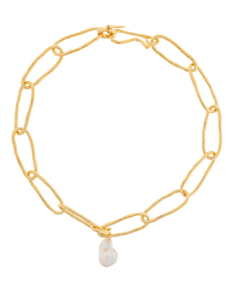 forte_forte Halskette mit Barockperlen - Gold Gold
