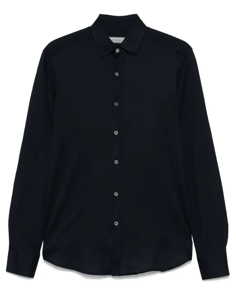 Canali Oxford-Hemd - Blau Blau