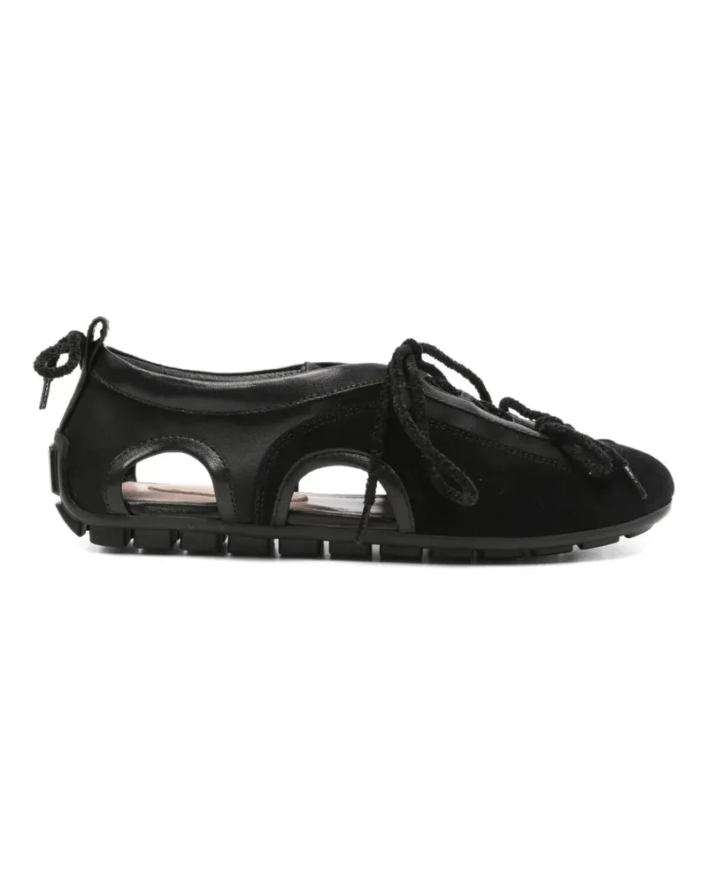 Simone Rocha cutout lace-up sneakers - Schwarz Schwarz