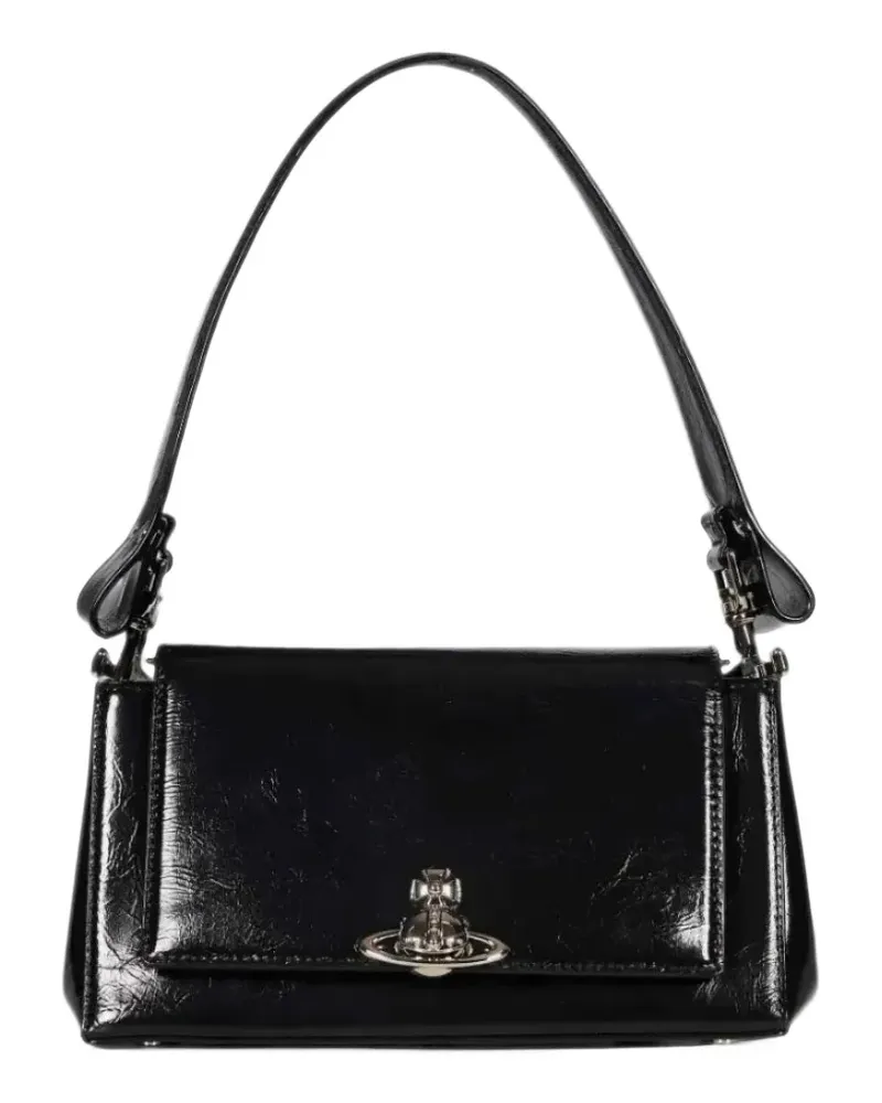 Vivienne Westwood Mittelgroße Handtasche mit Haselnussbraun - Schwarz Schwarz