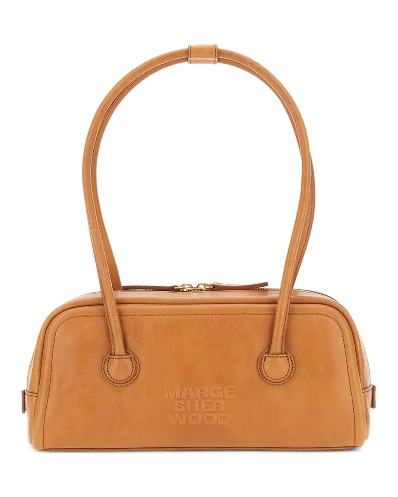 Marge Sherwood Schultertasche mit Logo-Prägung - Braun Braun