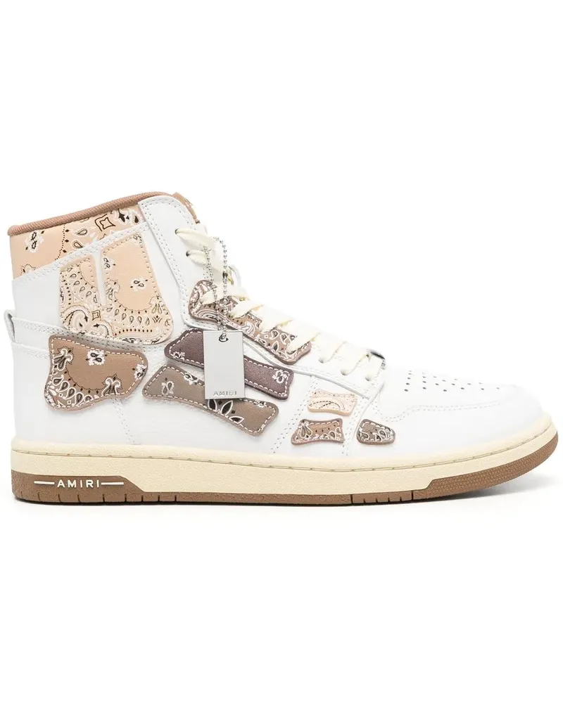 Amiri Sneakers mit Bandana-Einsätzen - Weiß Weiß