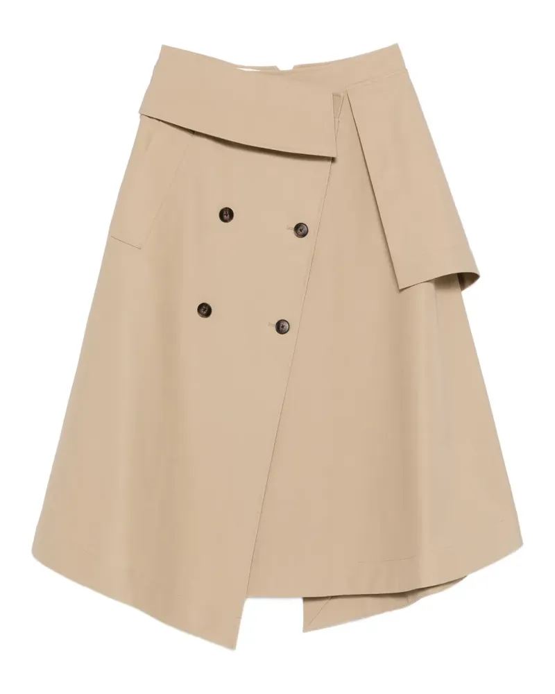 Róhe deconstructed double-breasted midi skirt - Nude Nude