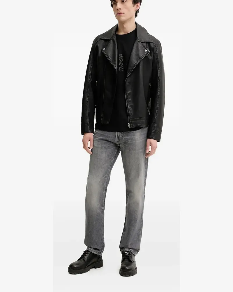 HUGO BOSS Jeans mit Logo-Patch - Grau Grau