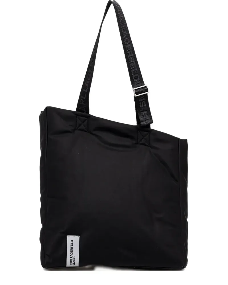 Karl Lagerfeld logo-strap tote bag - Schwarz Schwarz