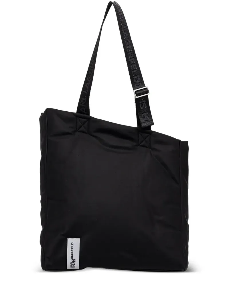 Karl Lagerfeld Handtasche mit Logo-Riemen - Schwarz Schwarz