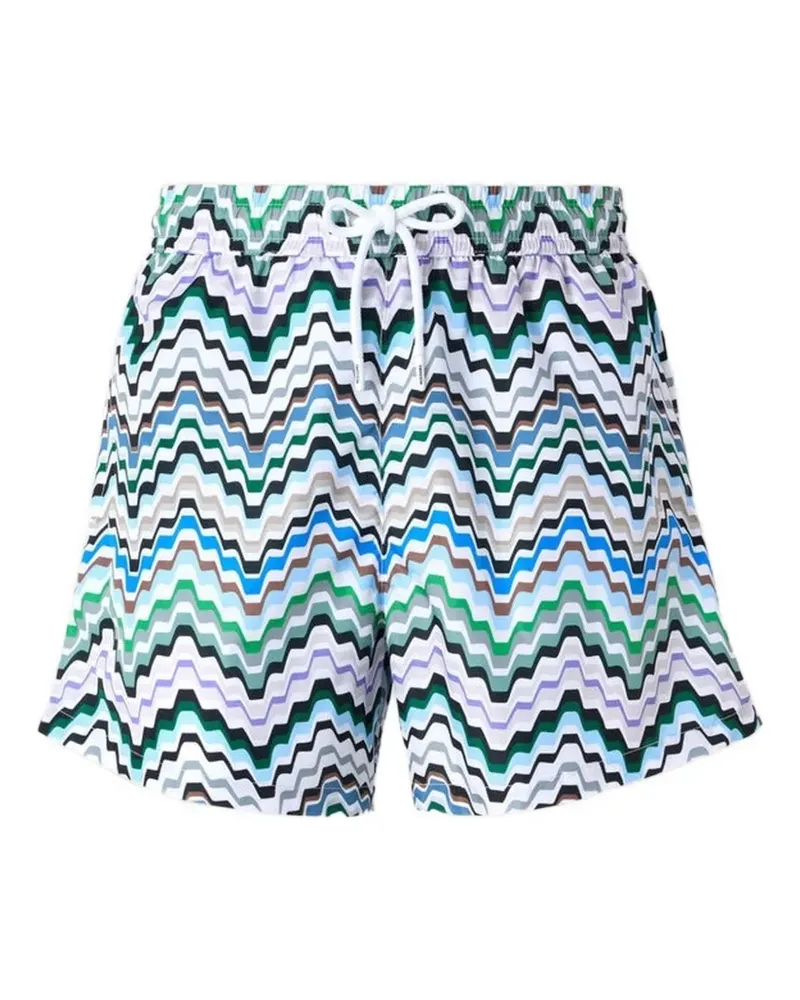 Missoni Badeshorts mit Zickzackmuster - Weiß Weiß