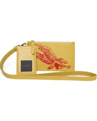 Lanvin x Future Leather Clutch mit Adler-Print Gelb