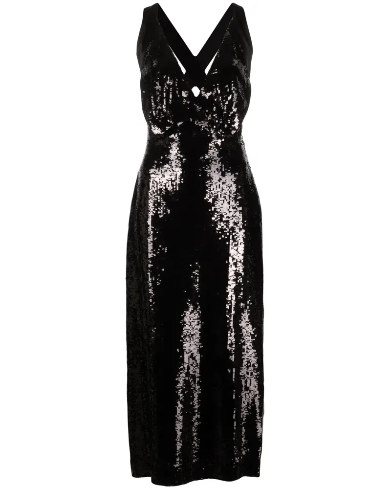 KHAITE Midikleid mit Pailletten - Schwarz Schwarz