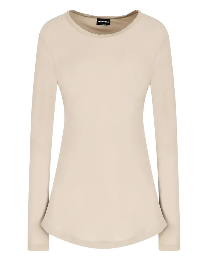 Giorgio Armani Klassisches Langarmshirt - Nude Nude