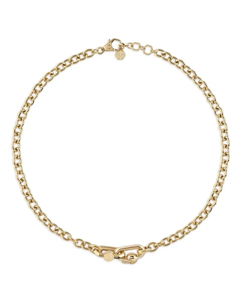 Philipp Plein Klassische Egde Halskette - Gold Gold