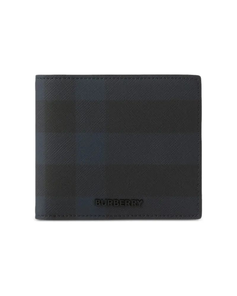 Burberry Kariertes Portemonnaie - Blau Blau