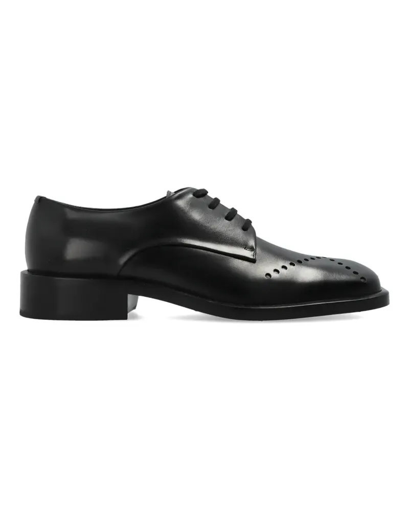 Jil Sander perforated leather derby shoes - Schwarz Schwarz