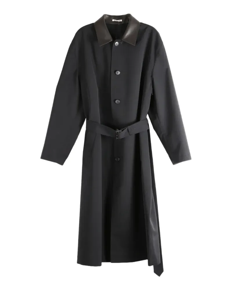 AURALEE wool max canvas coat - Schwarz Schwarz