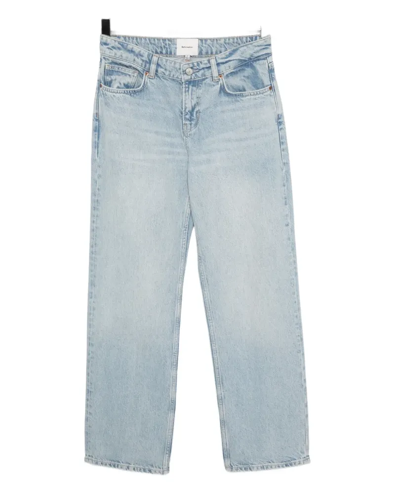 Reformation Tief sitzende CHARLEE Straight-Leg-Jeans - Blau Blau