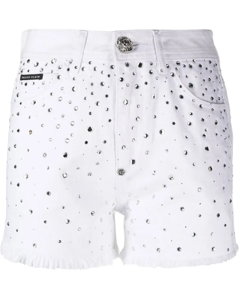 Philipp Plein Shorts mit Kristallen - Weiß Weiß