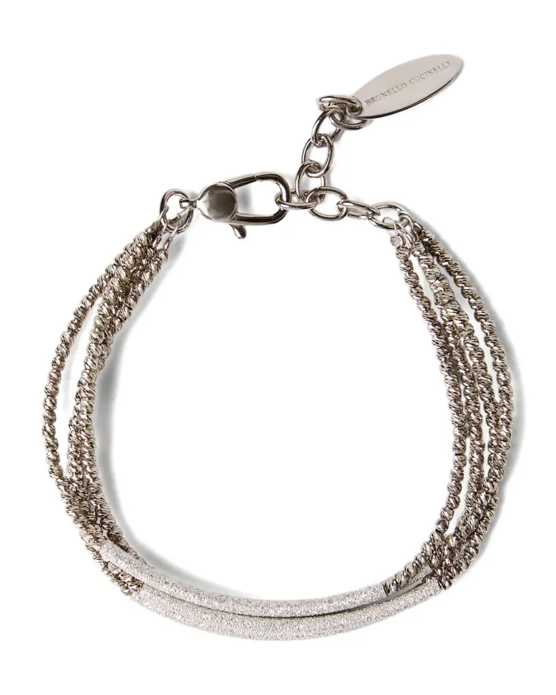 Brunello Cucinelli Gewellter Armreif - Silber Silber