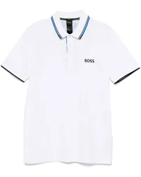 HUGO BOSS Poloshirt mit Kontrastlogo Weiß