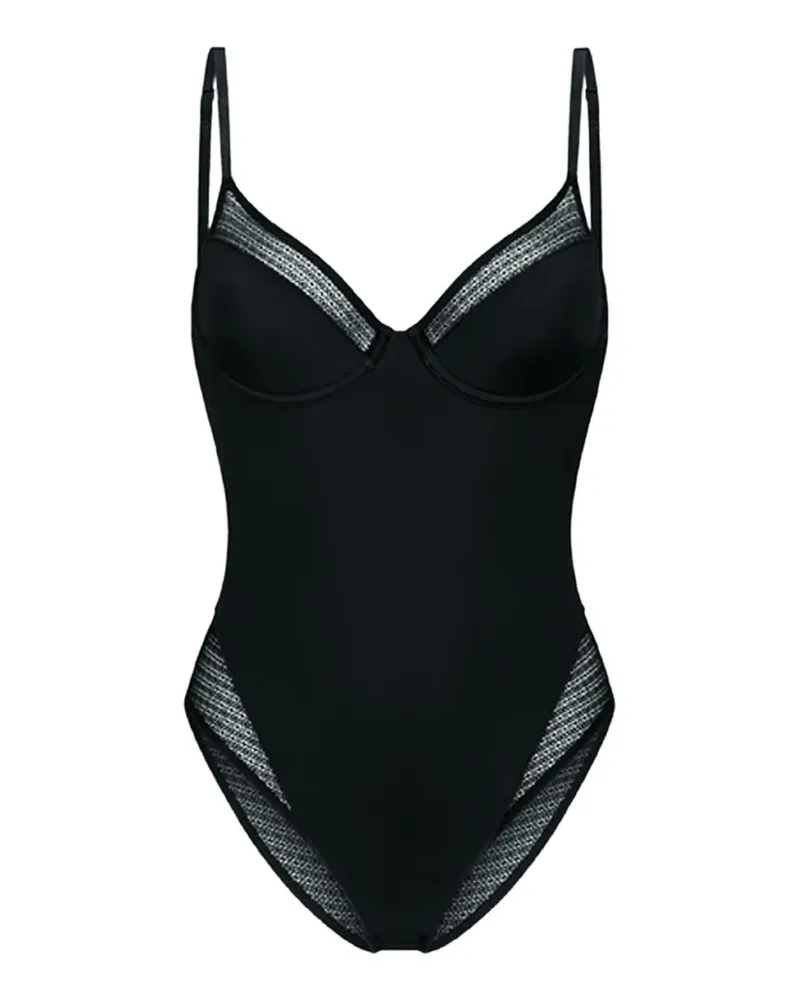Wolford Linea Netta Body mit Spitzenbesatz - Schwarz Schwarz
