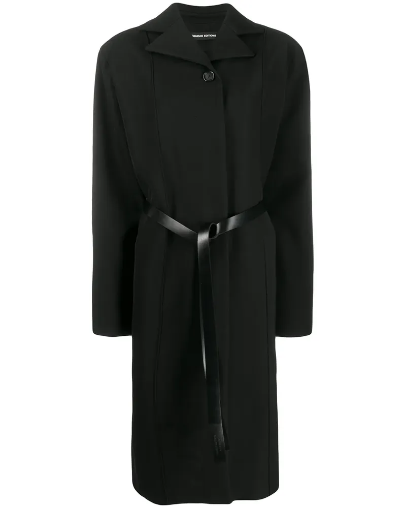 KWAIDAN EDITIONS Oversized-Mantel mit Gürtel - Schwarz Schwarz