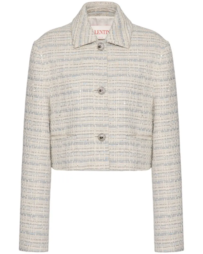 Valentino Garavani Delicate Tweed-Jacke - Nude Nude