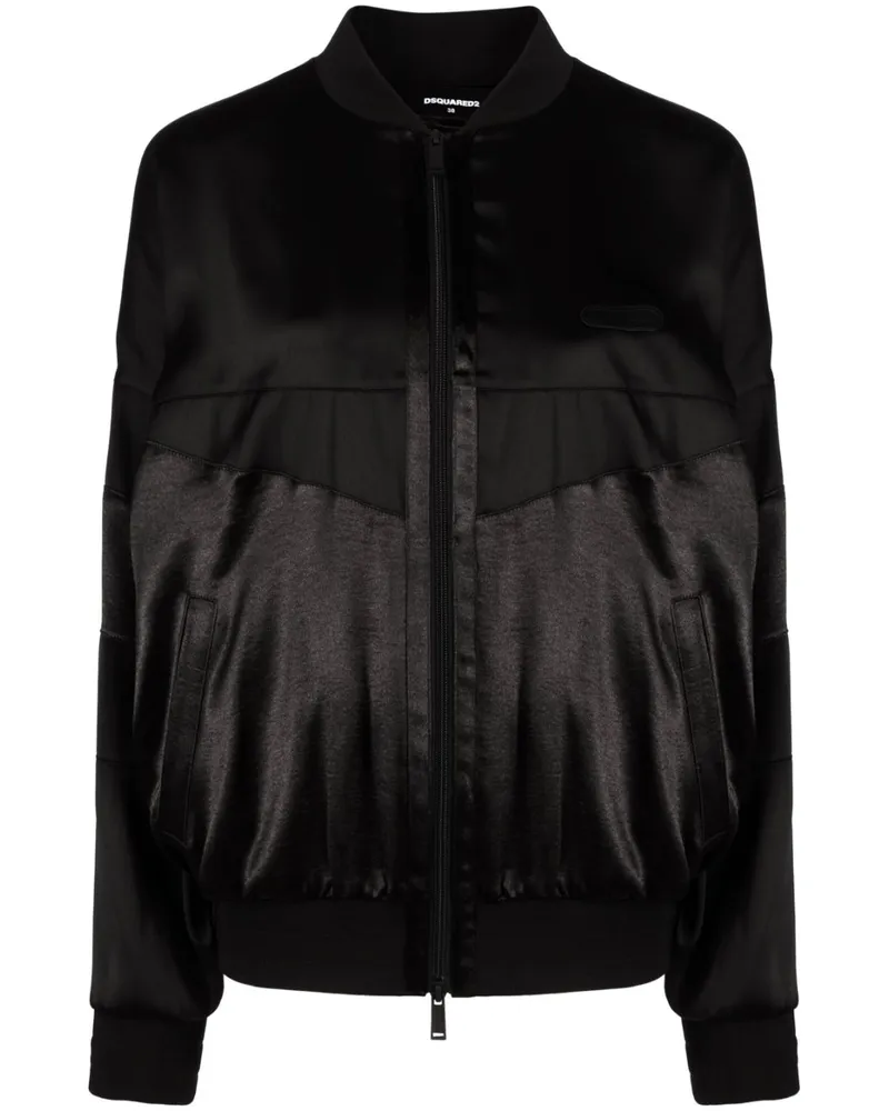 Dsquared2 Bomberjacke mit Glanz - Schwarz Schwarz