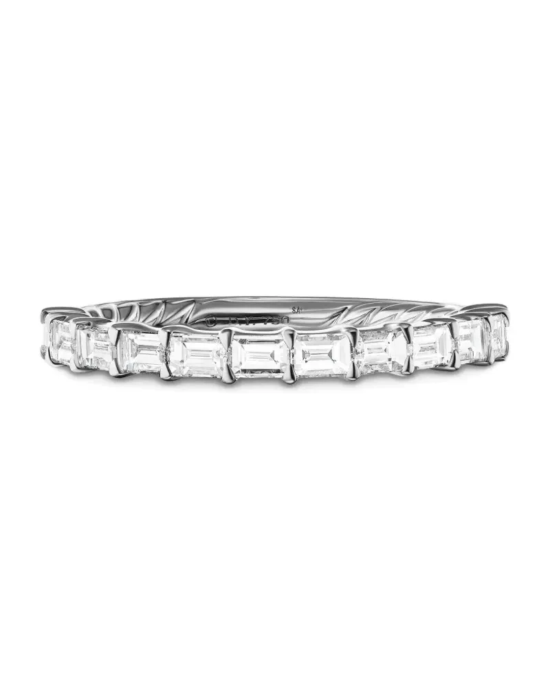 David Yurman DY Eden Partway Platinring mit Diamanten (2mm) - PLADI Pladi