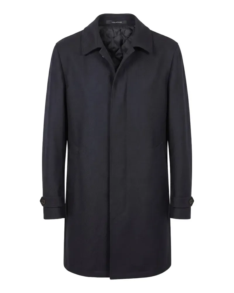 Tagliatore Mantel aus Twill - Blau Blau