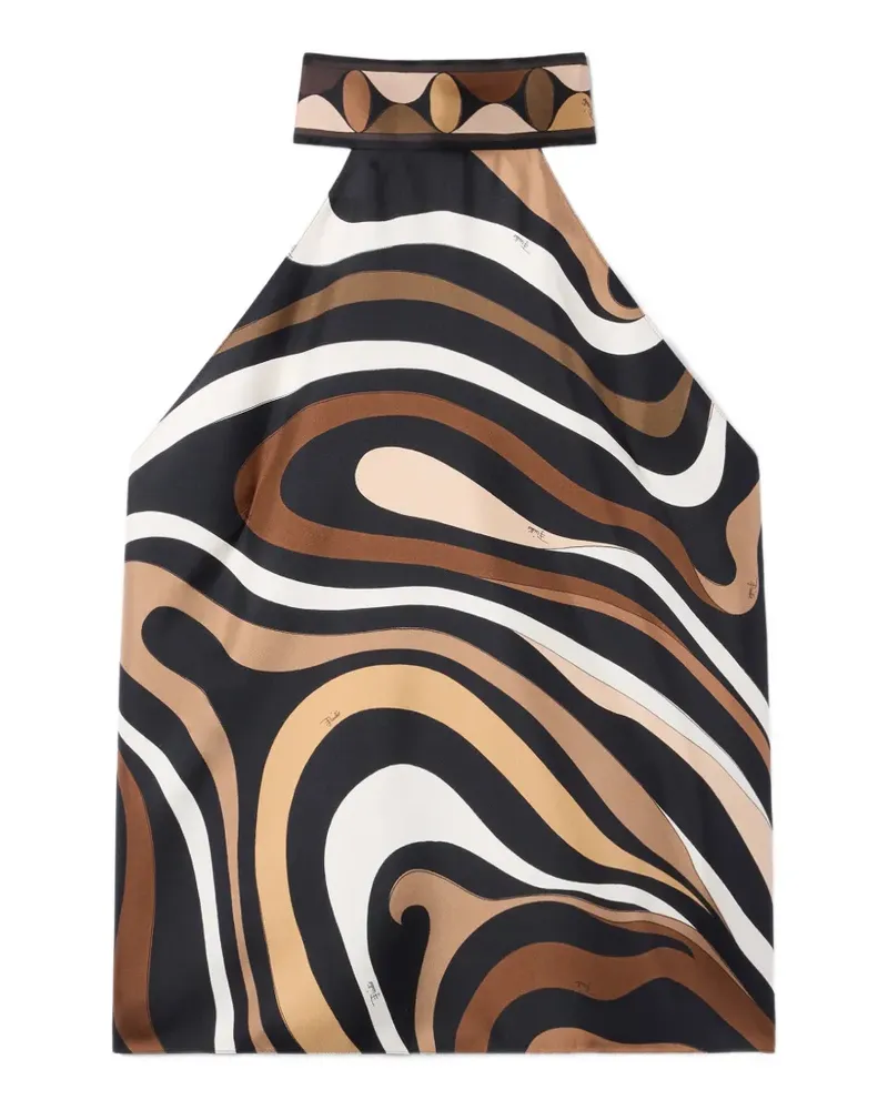 Emilio Pucci Marmo-print top - Schwarz Schwarz