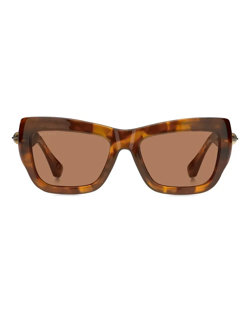 Etro Eckige Sonnenbrille in Schildpattoptik - Braun Braun