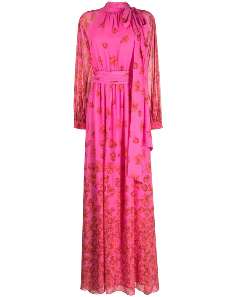 Sachin & Babi Vera Abendkleid mit Blumen-Print - Rosa Rosa