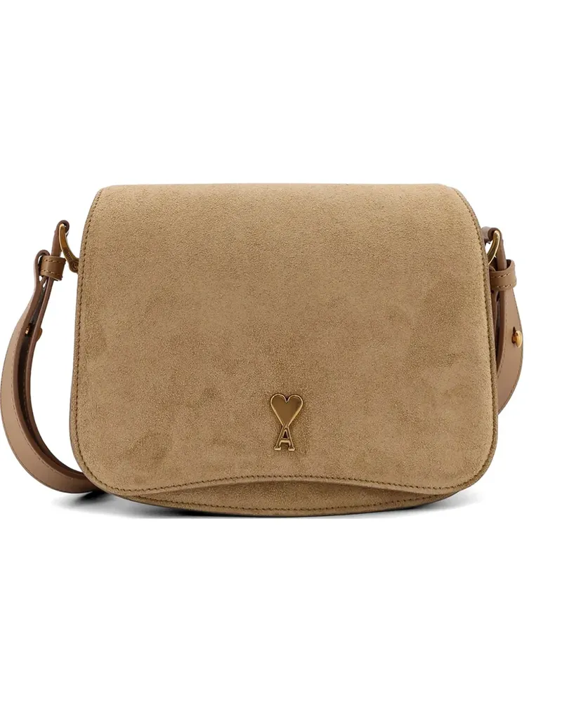 AMI Paris Paris Paris Schultertasche mit Herzmotiv - Nude Nude