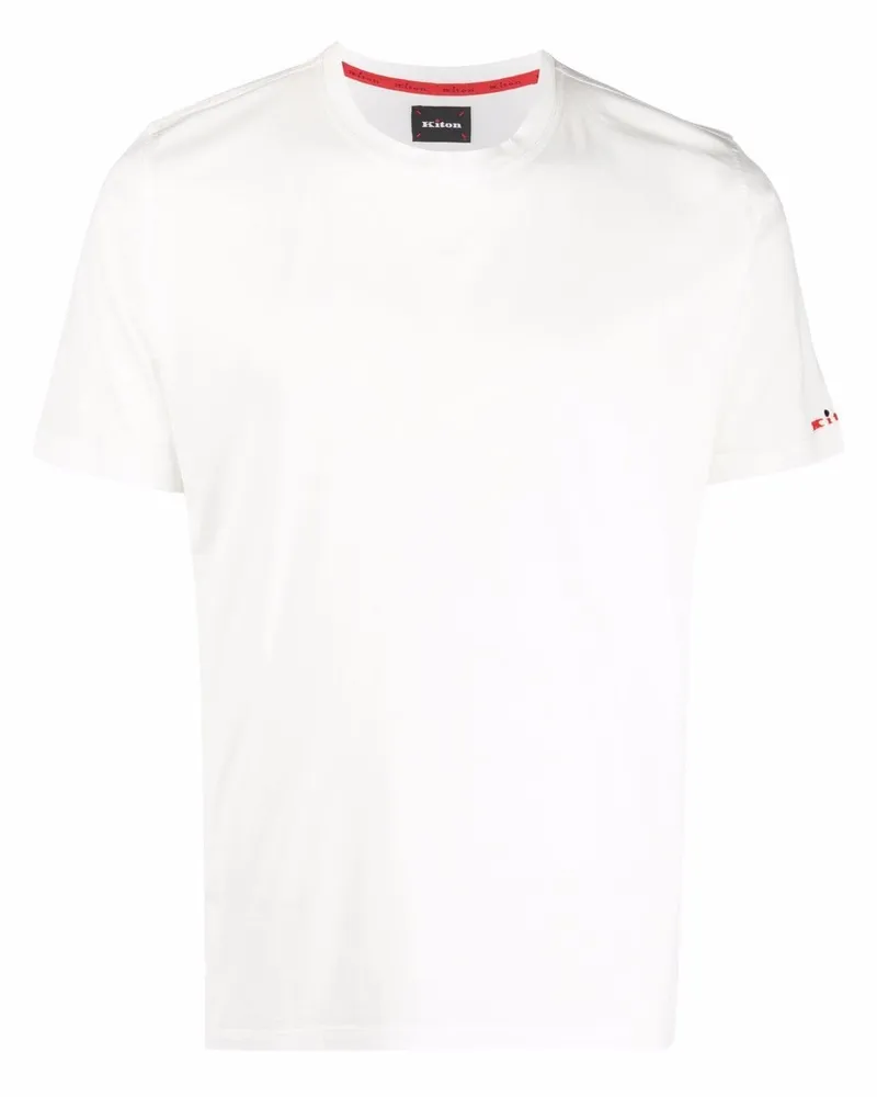 Kiton Klassisches T-Shirt - Weiß Weiß