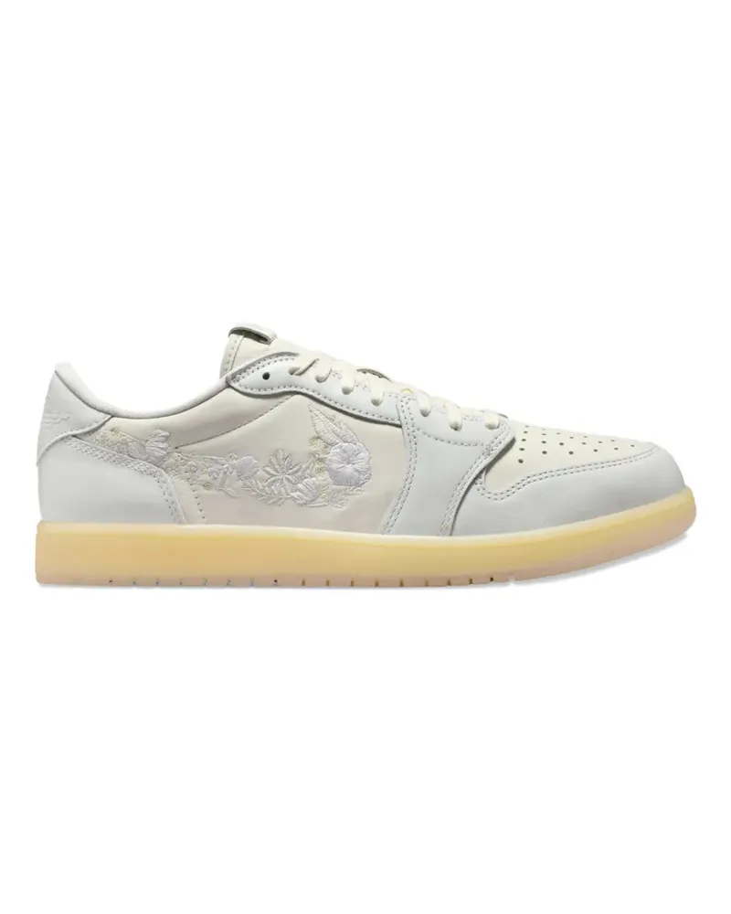 Nike Air Jordan 1 Low OG floral-embroidered sneakers - Weiß Weiß