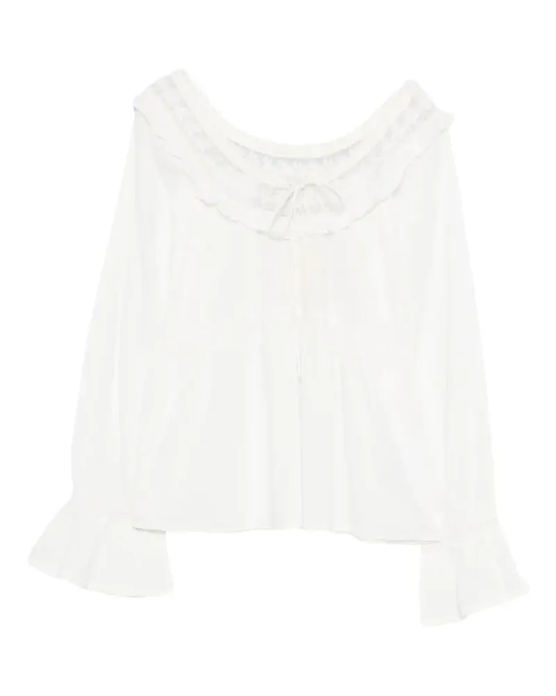 Posse Danielle lace-trim blouse - Nude Nude