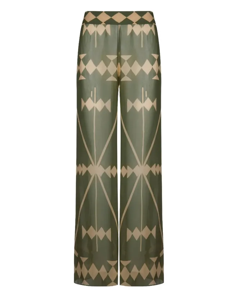 Johanna Ortiz Hose mit geometrischem Print - Grün Grün