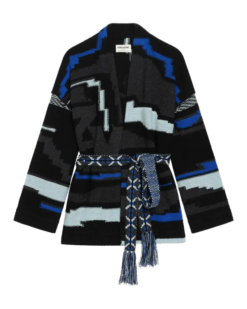 Zadig & Voltaire Aspen Wings intarsia-knit coat - Grau Grau