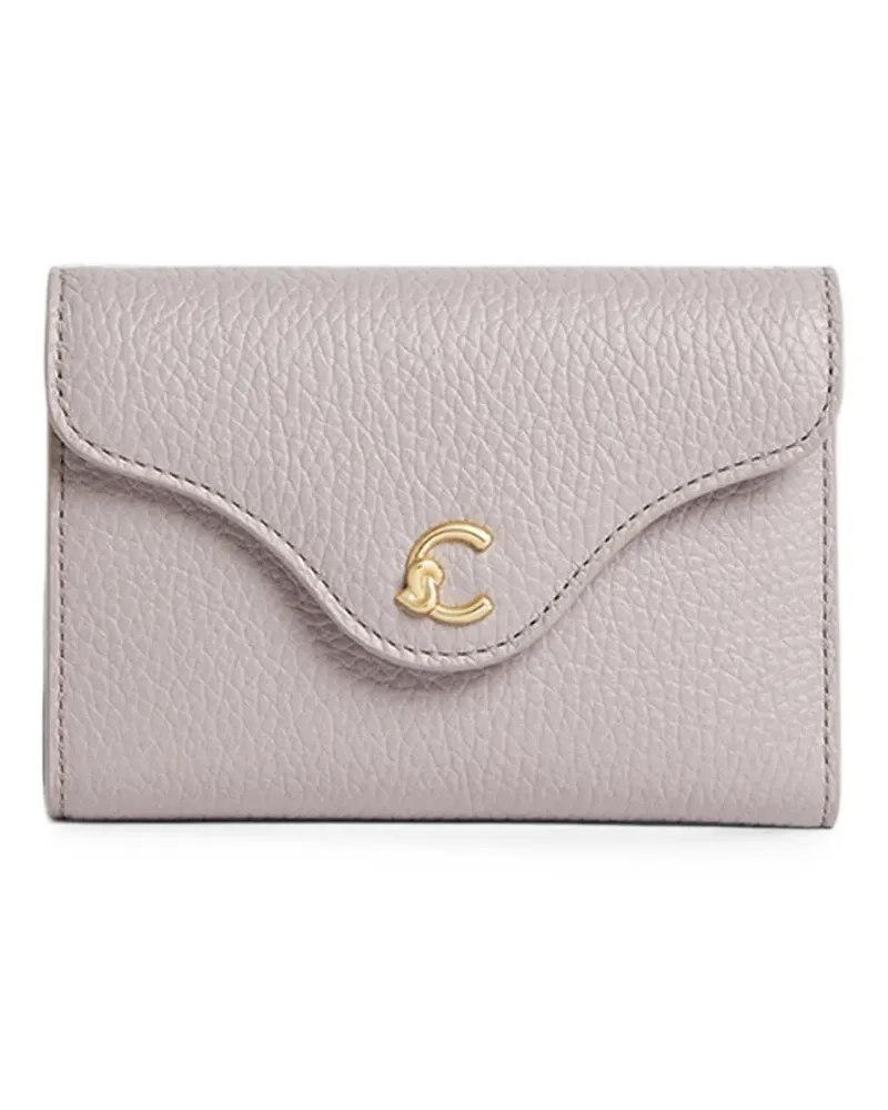 Coccinelle logo-plaque pebbled wallet - Grau Grau