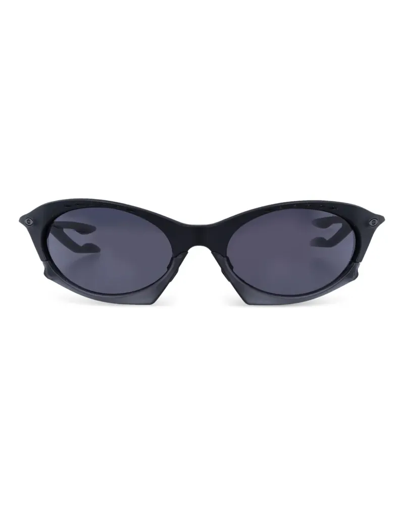 Oakley Sonnenbrille mit ovalem Gestell - Schwarz Schwarz