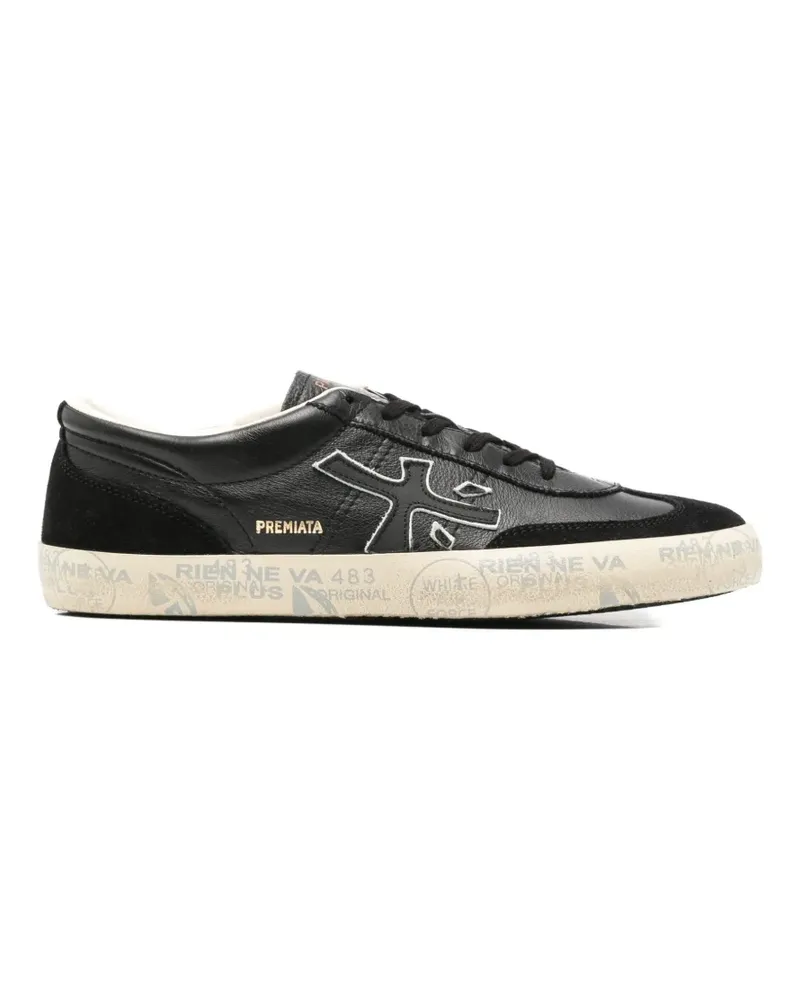 Premiata David logo-patch sneakers - Schwarz Schwarz