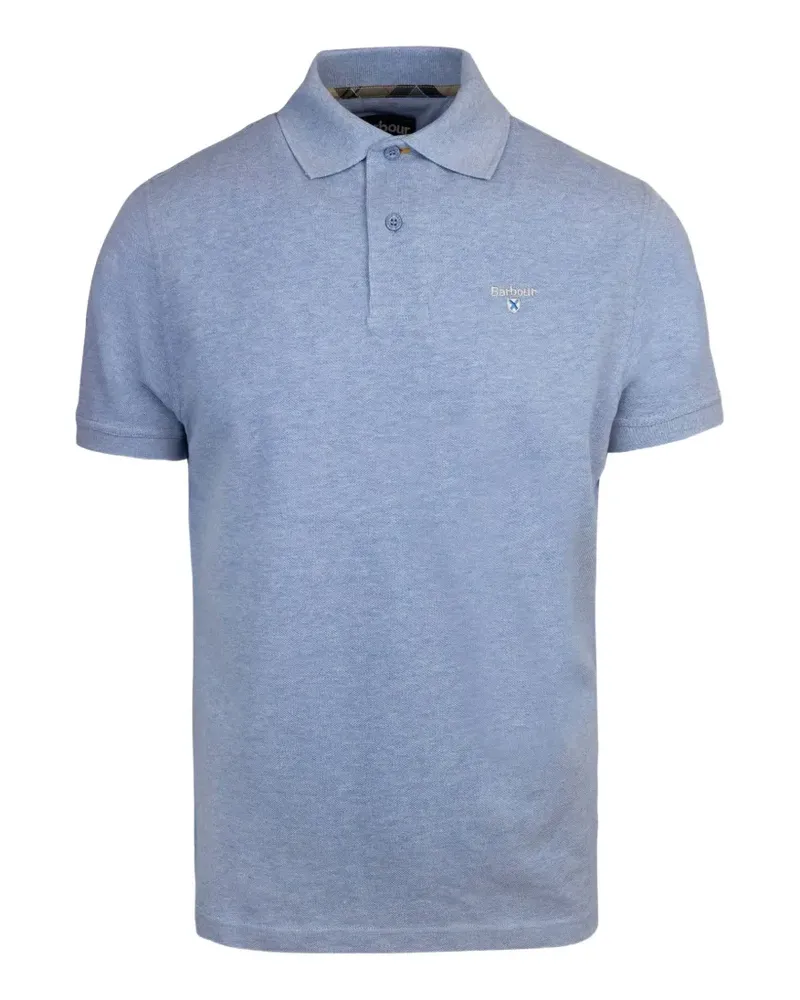 Barbour Besticktes Poloshirt mit Schottenkaro - Blau Blau