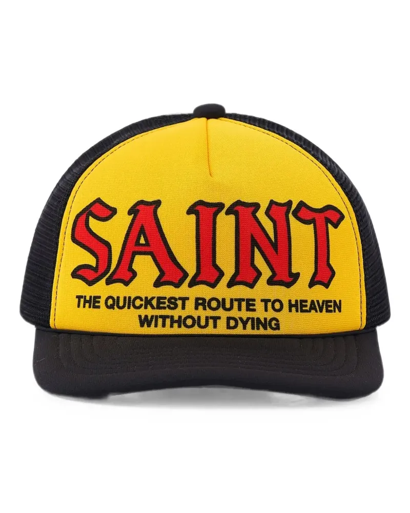 SAINT MXXXXXX Baseballkappe mit Logo-Print - Gelb Gelb