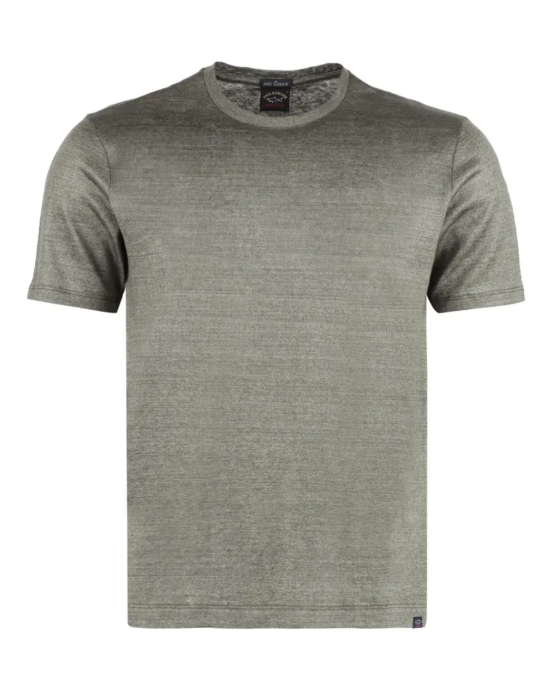 Paul & Shark T-Shirt aus Leinen - Grün Grün